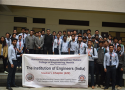 Inauguration of IEI, Student Chapter at Karmarveer Adv. Baburao Ganpatrao Thakare College of Engineering (KBTCOE), Nashik